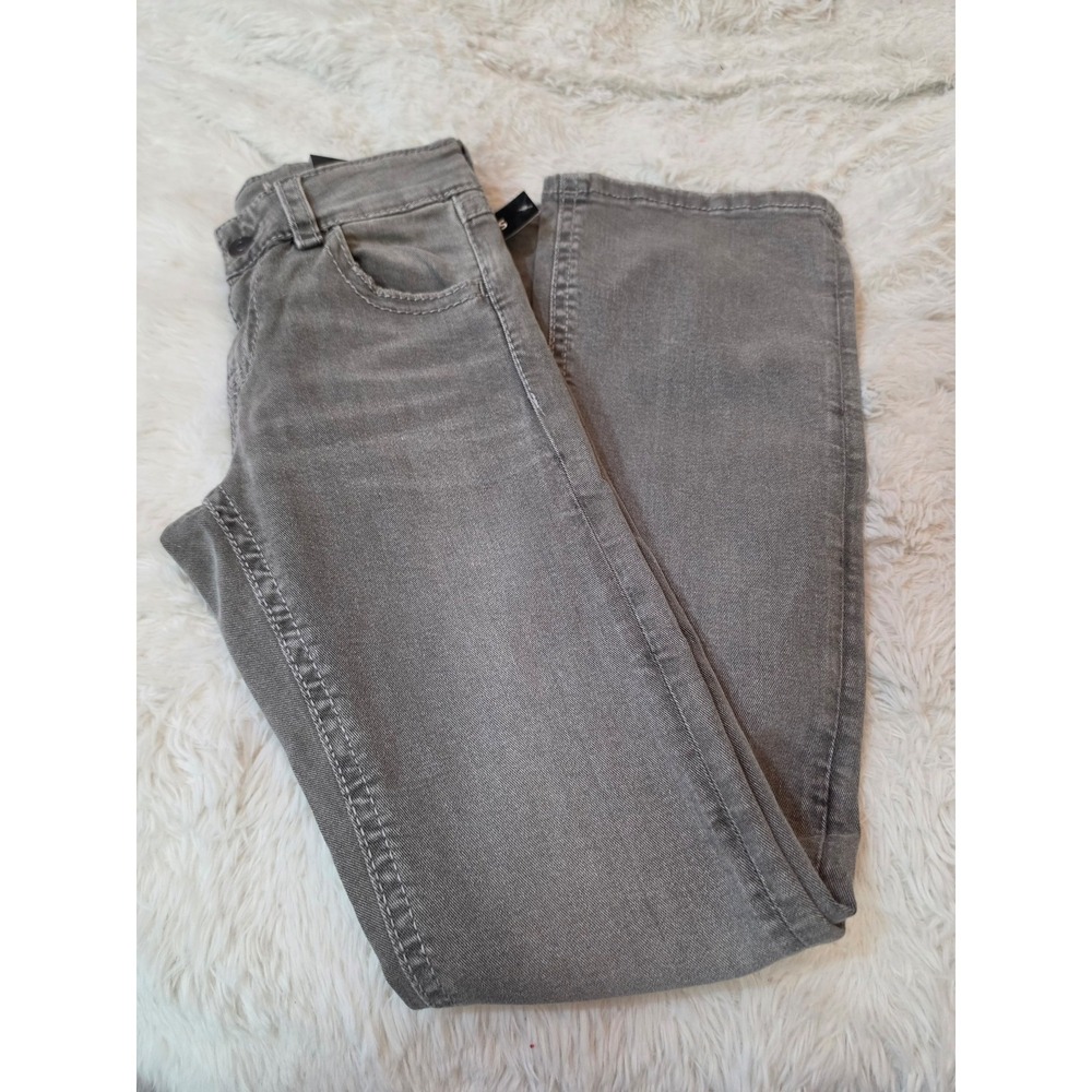 Basic Girls Grey Embellished Bootcut Jeans Kids Size 16 Stretch Denim NWHD
